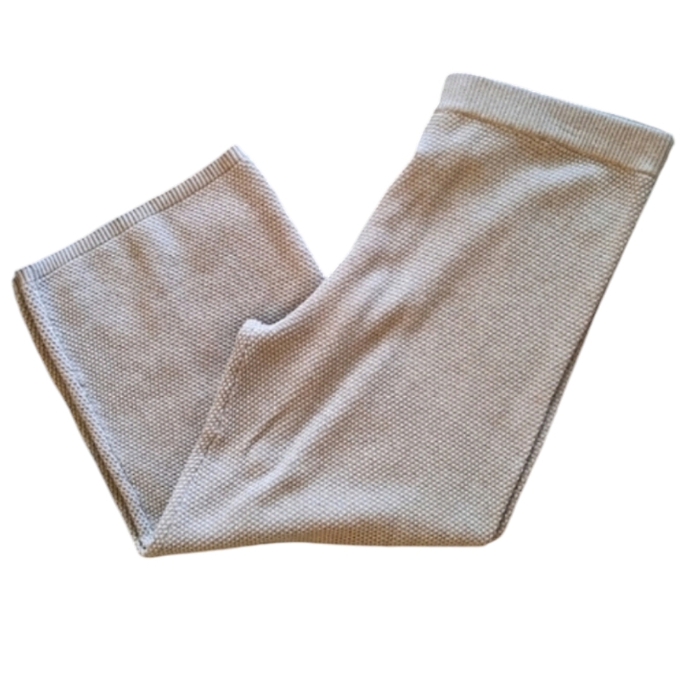 NWT Tribal Cropped Knit Lounge Pants Cream - Picture 2 of 5